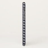 Gunmetal grijs, metallisch, gebogen raster Case-Mate iPhone case (Achterkant/links)