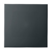 Gunmetal Metallic Effen Kleur | Klassiek Elegant Tegeltje (Voorkant)