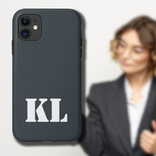 Gunmetal Metallic Effen Kleur Minimalistisch Monog Case-Mate iPhone Case