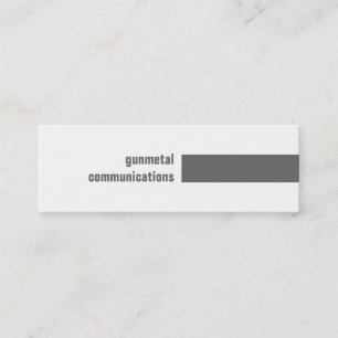 Gunmetal Simple Mini Visitekaartje
