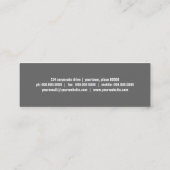 Gunmetal Simple Mini Visitekaartje (Achterkant)