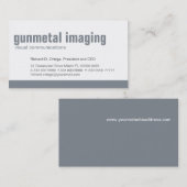 Gunmetal-Visitekaartje basispaneel Visitekaartje (Voorkant / Achterkant)