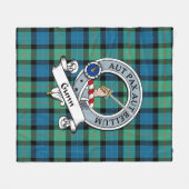 Gunn Ancient Clan Badge Tartan Pset Fleece Deken (Voorkant (Horizontaal))