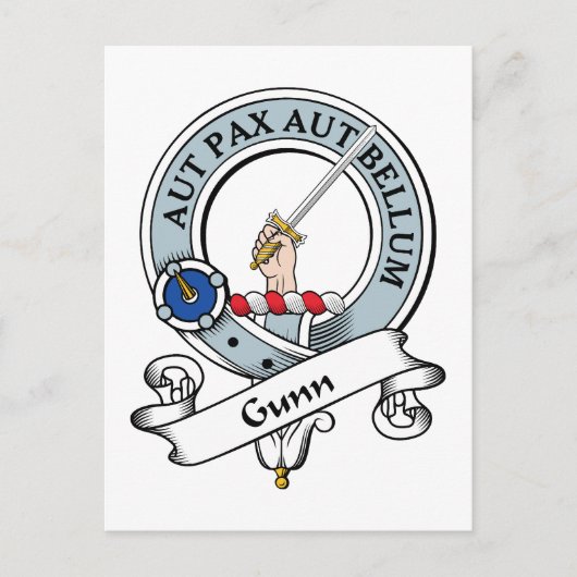 Gunn Clan Badge Briefkaart (Voorkant)