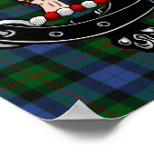 Gunn Clan Badge & Tartan 8,5x11 Poster (Hoek)