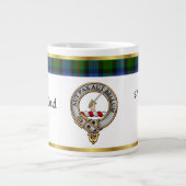 Gunn Clan Badge Tartan & Motto Grote Koffiekop (Voorkant)