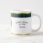 Gunn Clan Badge Tartan & Motto Grote Koffiekop (Rechts)