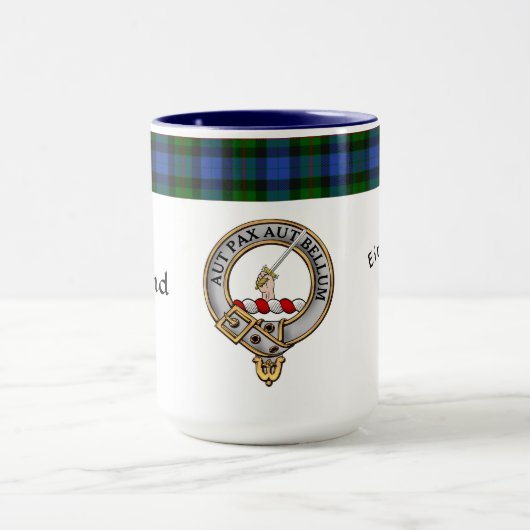 Gunn Clan Badge Tartan & Motto Mok (Midden)