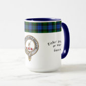 Gunn Clan Badge Tartan & Motto Mok (Voorkant rechts)