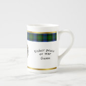 Gunn Clan Badge Tartan & Motto Porselein Kop (Rechts)