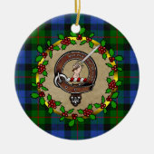 Gunn Clan Badge & Tartan Persoonlijke mas Keramisch Ornament (Voorkant)