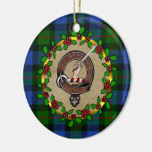 Gunn Clan Badge & Tartan Persoonlijke mas Keramisch Ornament (Links)