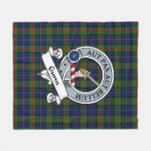 Gunn Clan Badge Tartan Pset Fleece Deken (Voorkant (Horizontaal))
