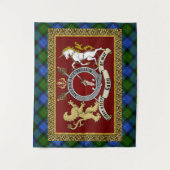 Gunn Clan Badge & Tartan Wandkleed (Voorkant)