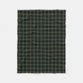 Gunn Clan Dark Green en Black Tartan Fleece Deken (Voorkant)