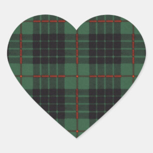Gunn clan Plaid Schotse tartan Hart Sticker
