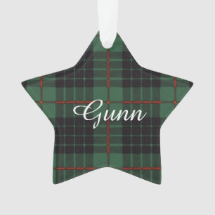 Gunn clan Pset Scottish tartan Ornament