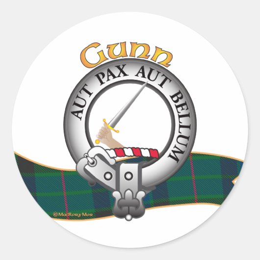 Gunn Clan Ronde Sticker (Voorkant)