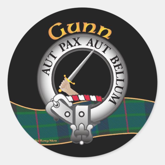 Gunn Clan Ronde Sticker (Voorkant)