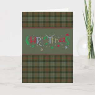 Gunn Clan Tartan Holiday Card Feestdagen Kaart