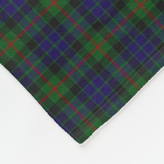 Gunn Clan Tartan Pset Monogram Fleece Blanket (Hoek)