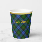 Gunn gepersonaliseerde Tartan kerst Papieren Bekers (Achterkant)