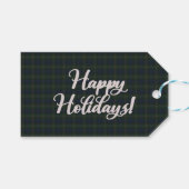Gunn Modern Clan Tartan Kerstmis Cadeaulabel (Voorkant (Horizontaal))