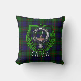 Gunn Schotse Clan Tartan & Crest Kussen