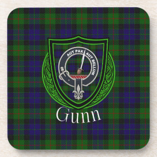 Gunn Schotse Clan Tartan & Wapen Bier Onderzetter