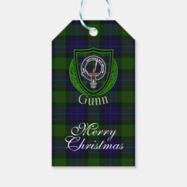 Gunn Schotse Clan Tartan & Wapen Cadeaulabel