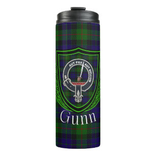 Gunn Schotse Clans Tartan & Wapen Thermosbeker