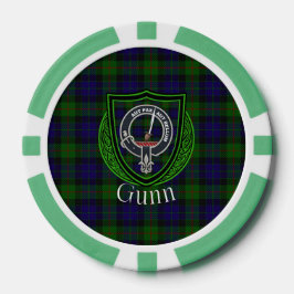 Gunn Schotse Clanschotse Tartan & Wapen Poker Chips