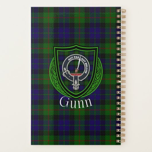 Gunn Scottish Clan Tartan & Crest Planner (Achterkant)