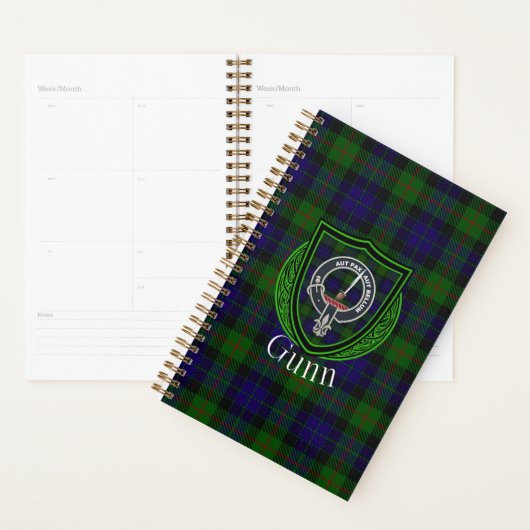 Gunn Scottish Clan Tartan & Crest Planner (Display)