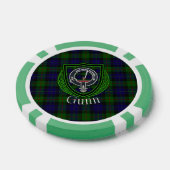 Gunn Scottish Clan Tartan & Crest Poker Chips (Enkel)
