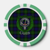 Gunn Scottish Clan Tartan & Crest Poker Chips (Voorkant)