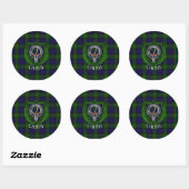 Gunn Scottish Clan Tartan & Crest Ronde Sticker (Vel)