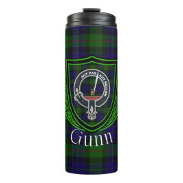 Gunn Scottish Clan Tartan & Crest Thermosbeker