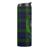 Gunn Scottish Clan Tartan & Crest Thermosbeker (Gedraaid links)