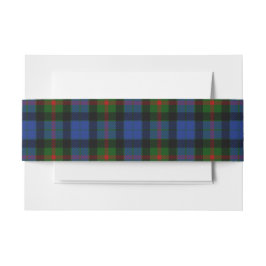 Gunn Scottish Tartan Belly Band Uitnodigingen Wikkel