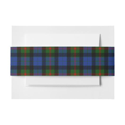 Gunn Scottish Tartan Belly Band Uitnodigingen Wikkel (Voorkant Voorbeeld)