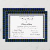 Gunn Scottish Wedding Invitation Kaart (Voorkant / Achterkant)