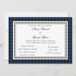 Gunn Scottish Wedding Invitation Kaart