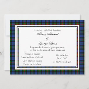 Gunn Scottish Wedding Invitation Kaart
