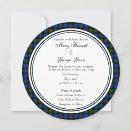 Gunn Scottish Wedding Round Uitnodiging