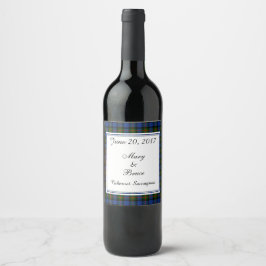 Gunn Scottish Wedding Wine Label Wijn Etiket
