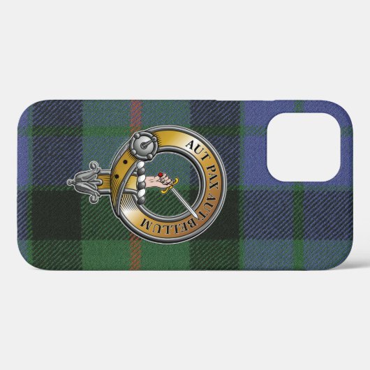 Gunn Tartan & Badge Case-Mate iPhone Case (Achterkant (horizontaal))