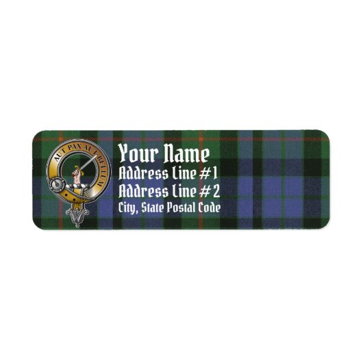 Gunn Tartan & Badge Etiket (Voorkant)