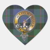 Gunn Tartan & Badge Hart Sticker (Voorkant)