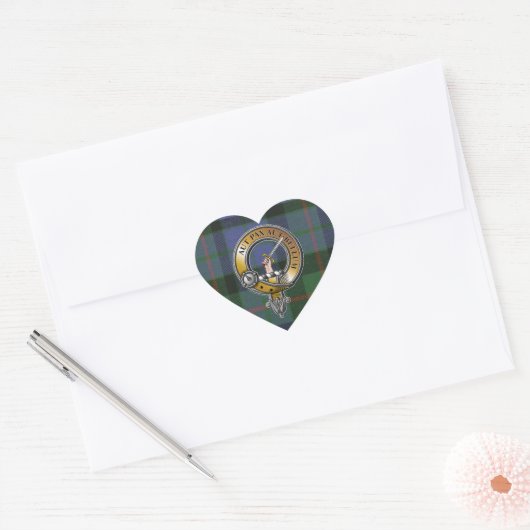 Gunn Tartan & Badge Hart Sticker (Envelop)